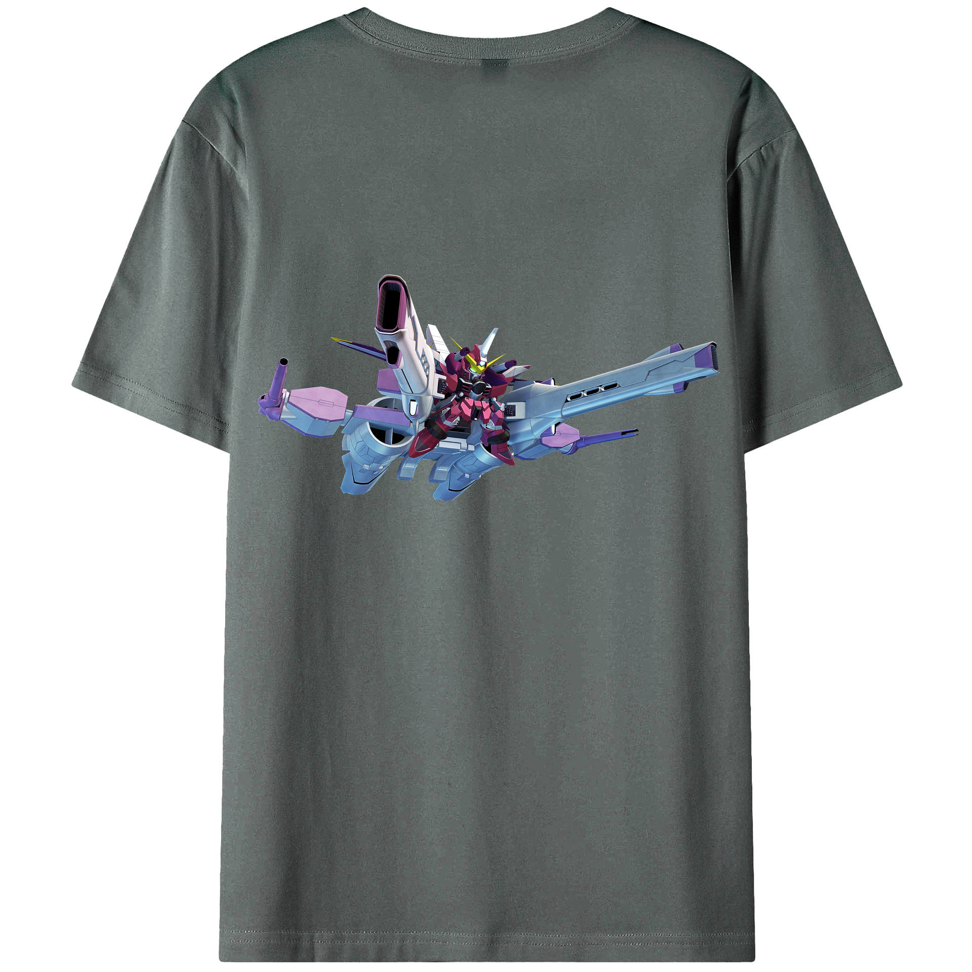 （画像用） 機動戦士ガンダム Mobile Suit Gundam 綿100％ メンズ半袖Tシャツ（バックプリント） 通気性